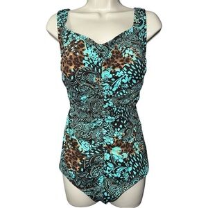 Maxine Of Hollywood 1 pc. Swimsuit Women’s Medium Leopard Tummy Control